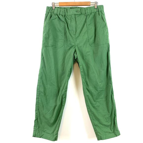 Universal Standard Breezy Weekend Cropped Straight Trouser Pant Elm Green XS - Picture 5 of 8